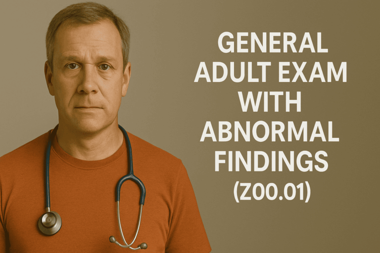 General Adult Exam With Abnormal Findings