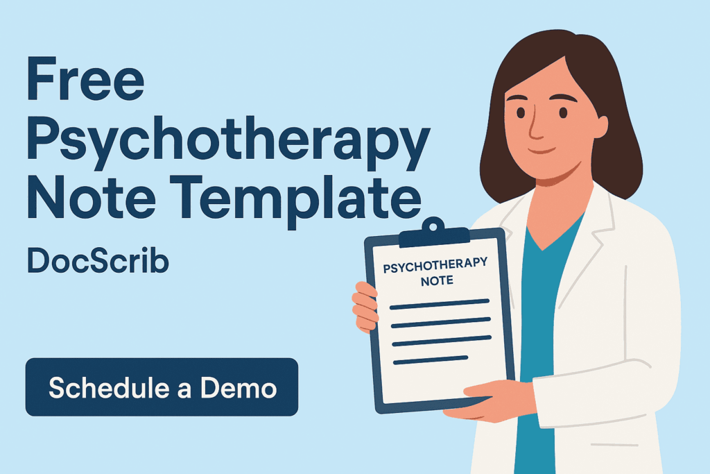 Free Psychotherapy Note Template
