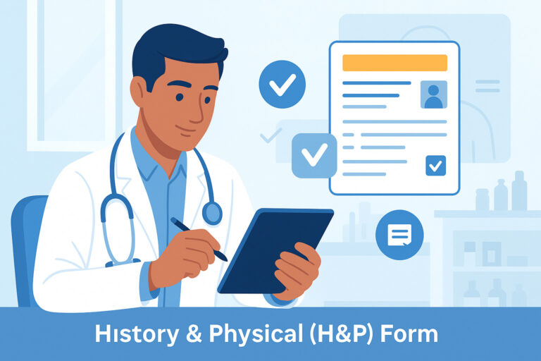 History & Physical (H&P) documentation