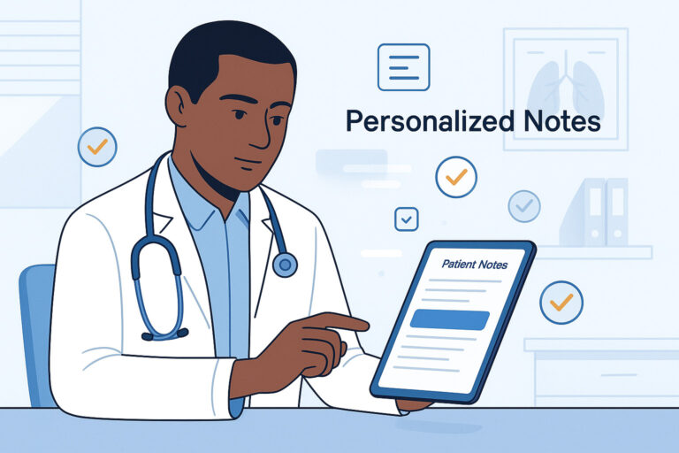 Personalised Notes in Healthcare